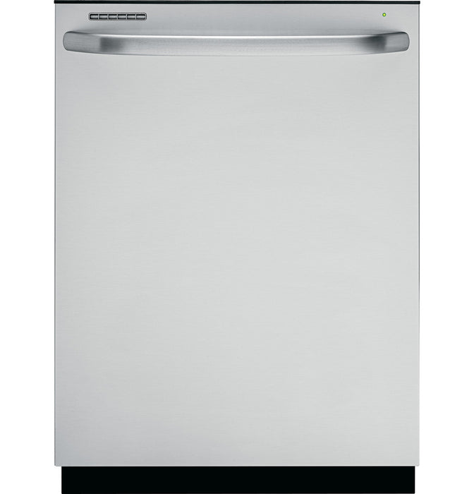 GE® Tall Tub Built-In Dishwasher with hidden controls and towel bar handle