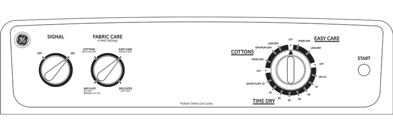 GE® 7.0 cu. ft. capacity DuraDrum™ electric dryer