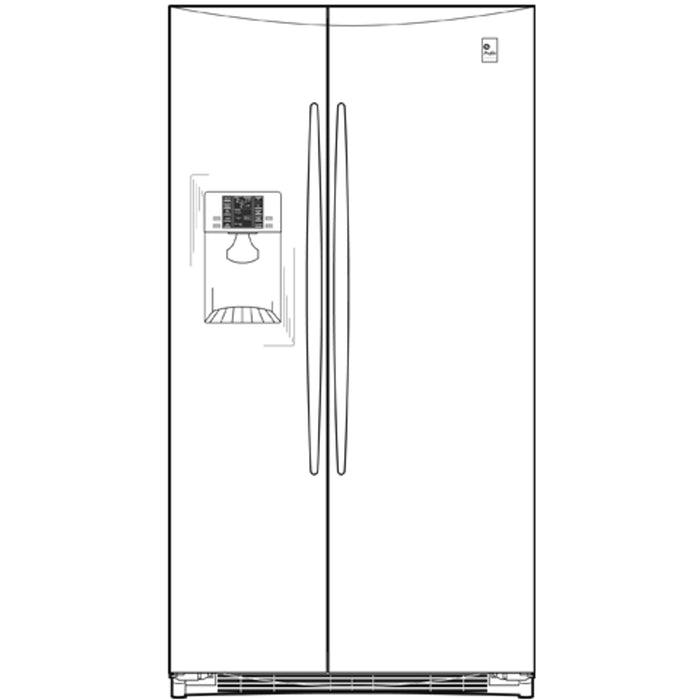 GE® ENERGY STAR® 25.5 Cu. Ft. Side-By-Side Refrigerator with Dispenser