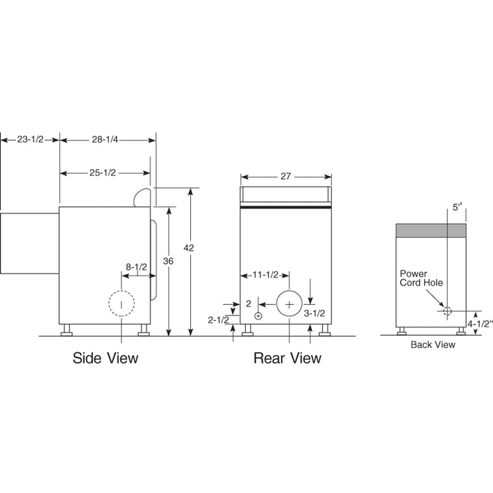 GE® Long Vent 7.0 Cu. Ft. DuraDrum™ Electric Dryer