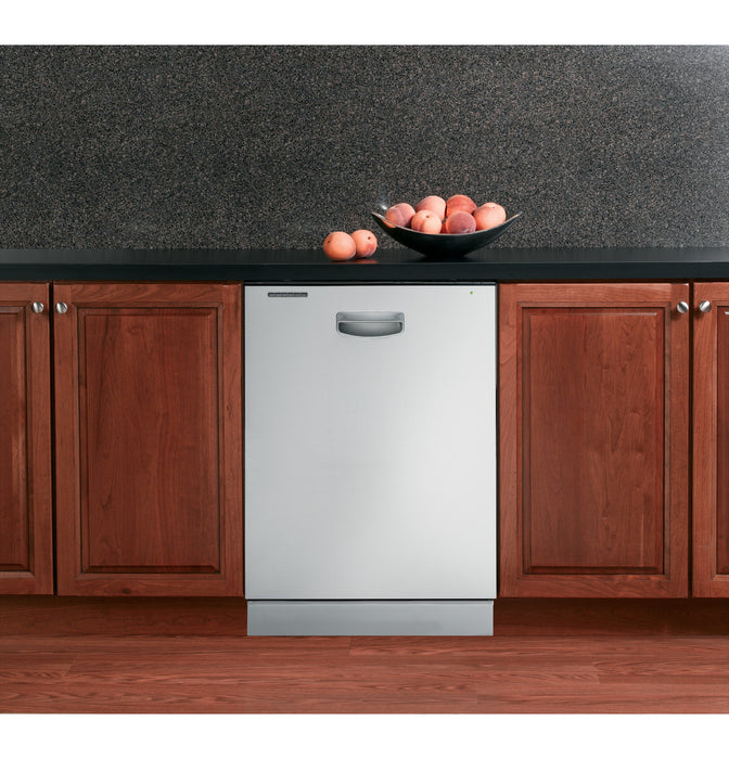 GE® Stainless Interior Dishwasher with Hidden Controls and Recessed Handle