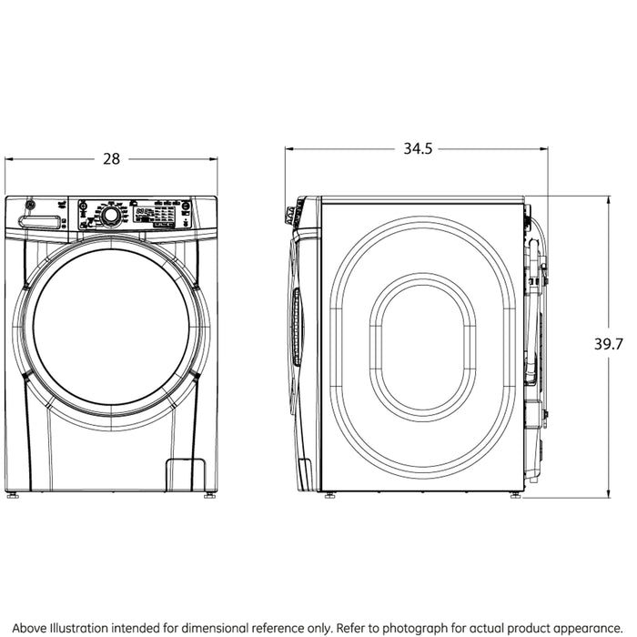 GE® ENERGY STAR® 4.5 DOE cu. ft. capacity Front Load washer with steam