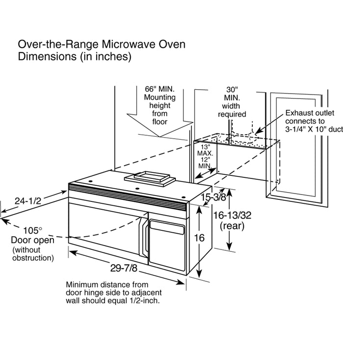 GE Spacemaker® Grilling Over-the-Range Microwave Oven