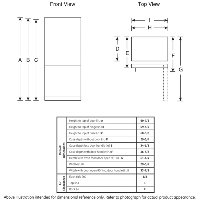 GE Artistry™ Series ENERGY STAR® 21.0 Cu. Ft. Bottom Freezer Refrigerator