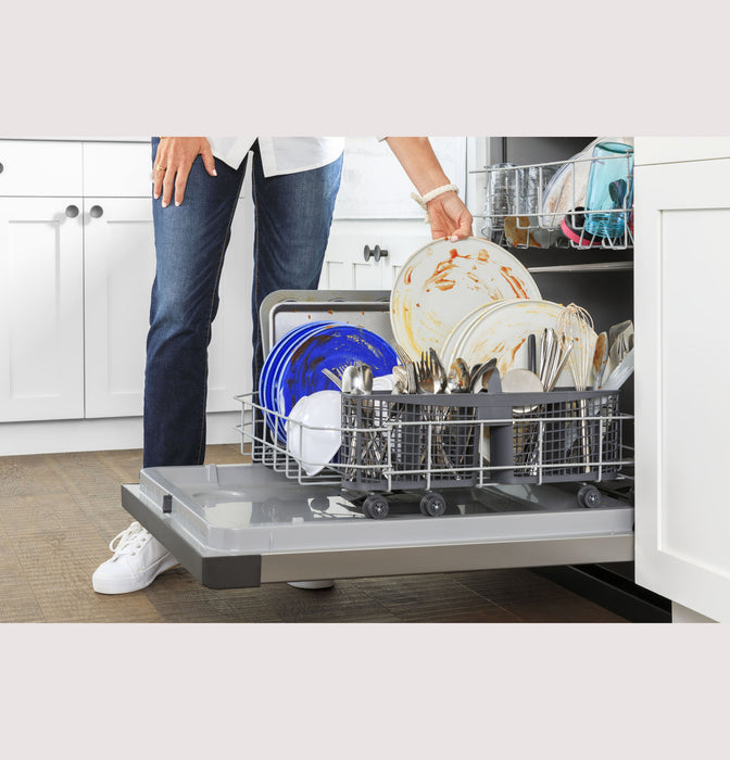 GE® ENERGY STAR® Dishwasher with Front Controls