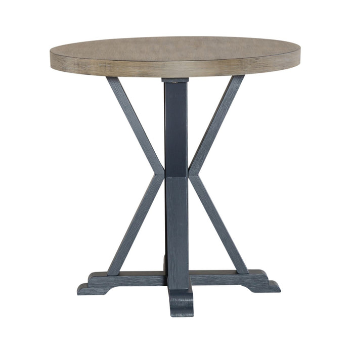 Summerville - Round End Table- Navy