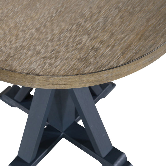 Summerville - Round End Table- Navy