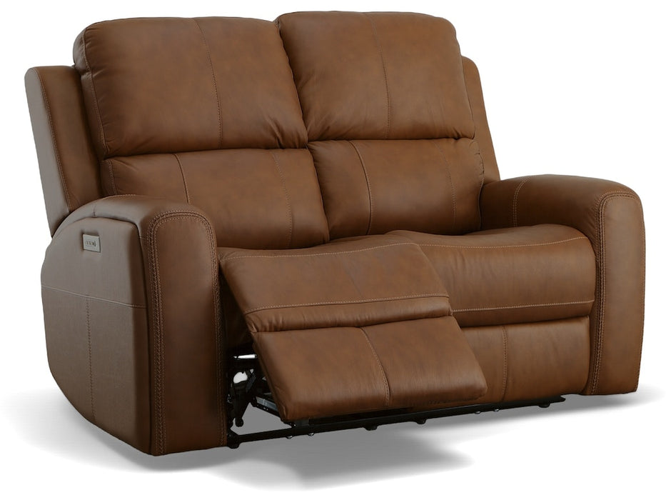 Linden Power Reclining Loveseat with Power Headrests and Lumbar