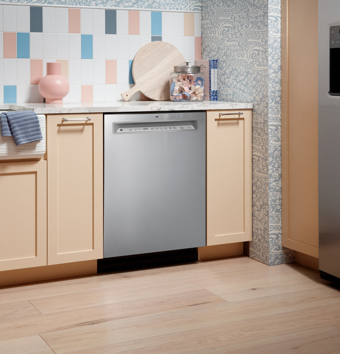 GE® ENERGY STAR® Fingerprint Resistant Front Control with Stainless Steel Interior Dishwasher with Sanitize Cycle